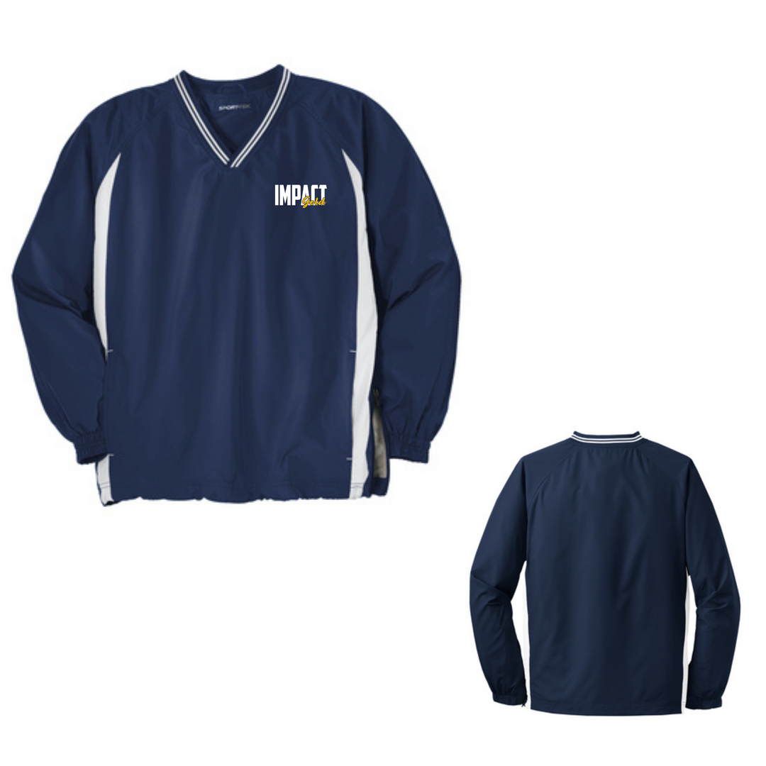 Adult V Neck Wind Shirt | NAVY\WHITE