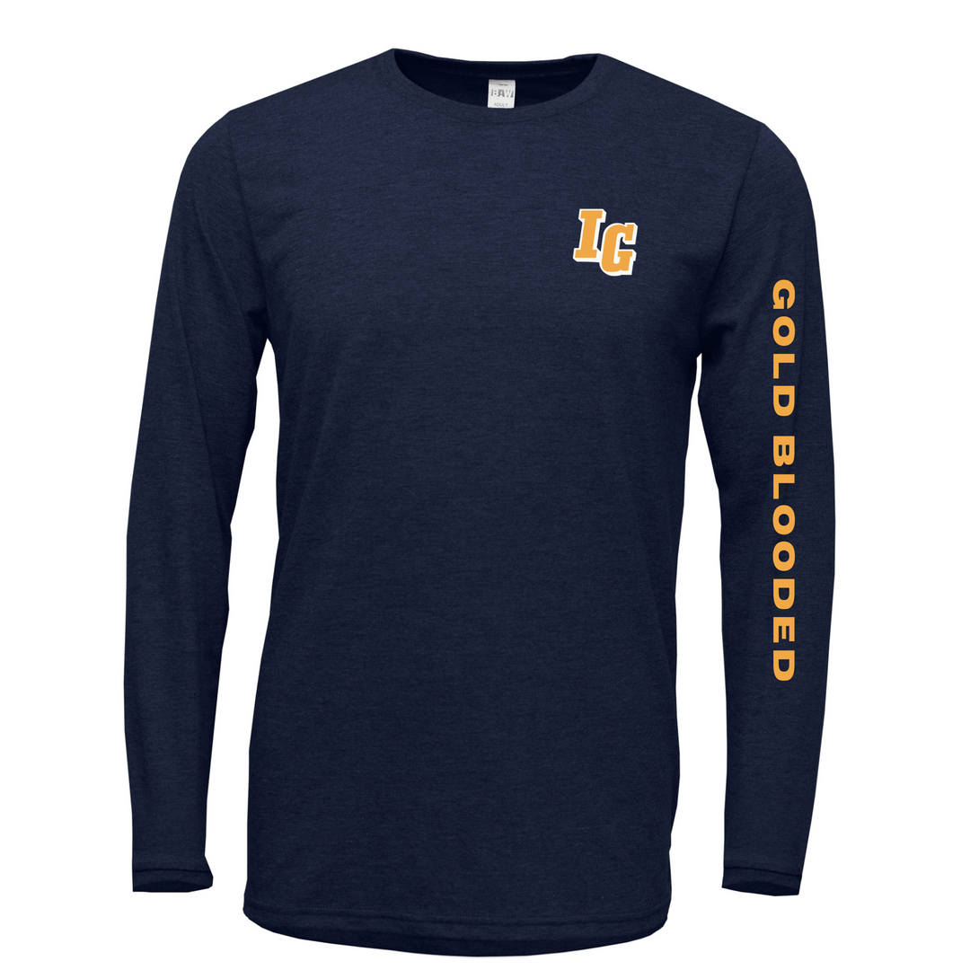 NAVY "IG/GOLD BLOODED" Soft Style Long Sleeve Shirt
