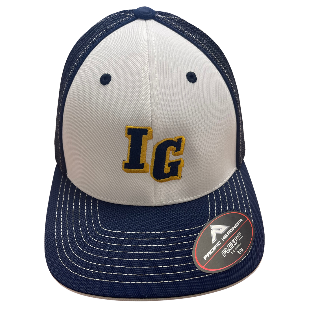 WHITE FRONT/ NAVY BACK- IG Hat | MESH BACK