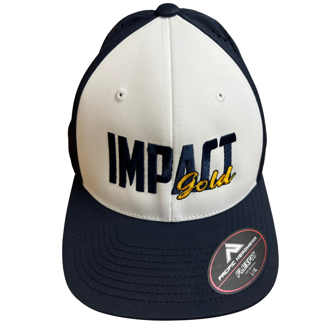 White Front & Navy Back & Bill Block Performance Hat