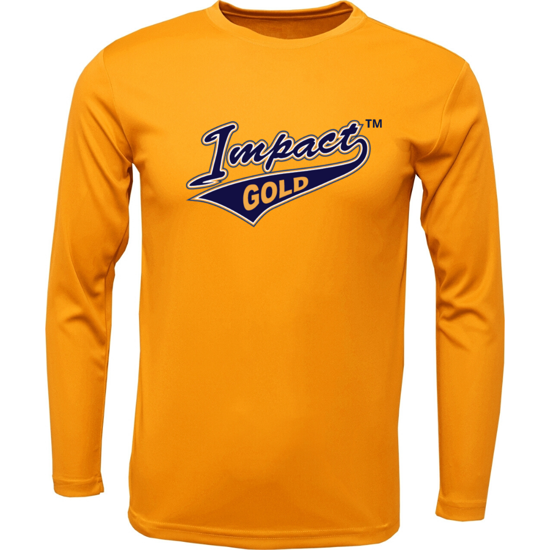 Gold Men's Crew Neck Impact Gold Tail Long Sleeve