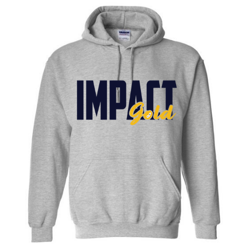 Grey Impact Gold BLOCK Hoodie