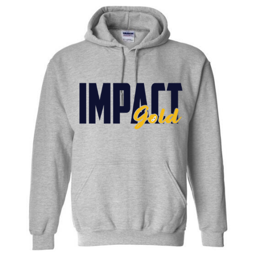 Grey Traditional Impact Gold BLOCK Hoodie