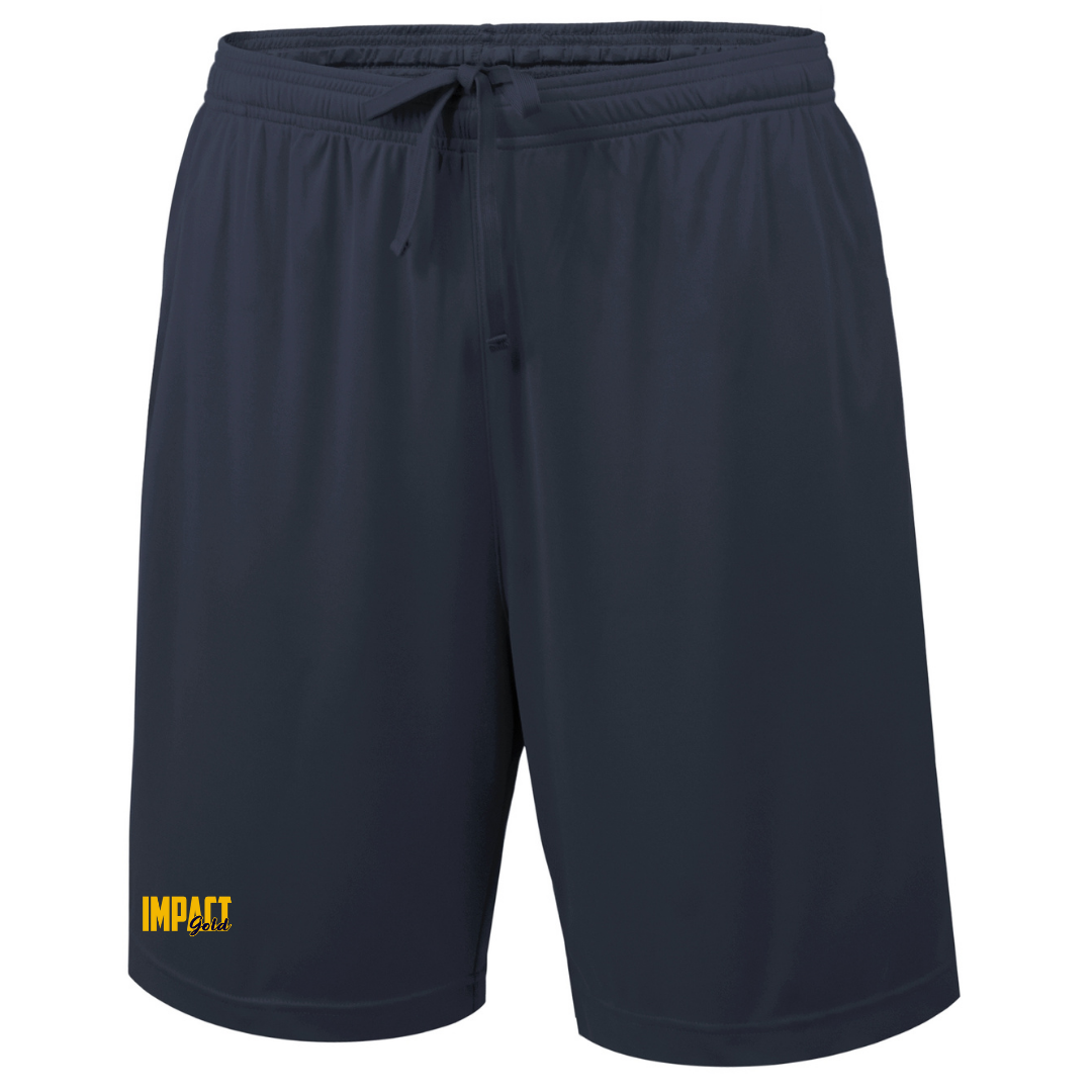 Navy Men's Training Shorts (IMPACT GOLD BLOCK Logo)