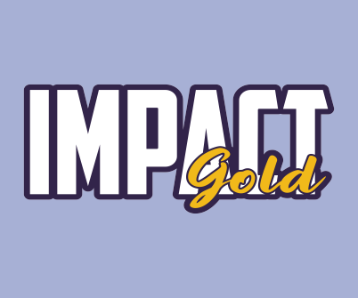 IMPACT GOLD BLOCK (WHITE) LOGO DECAL