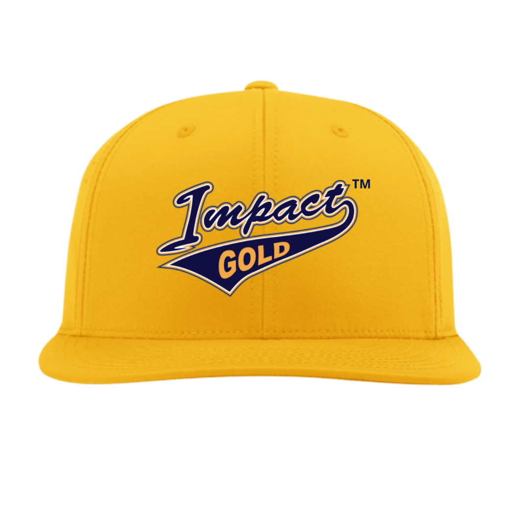 Solid Gold Perforated Performance Cap | Impact Gold Tail Logo