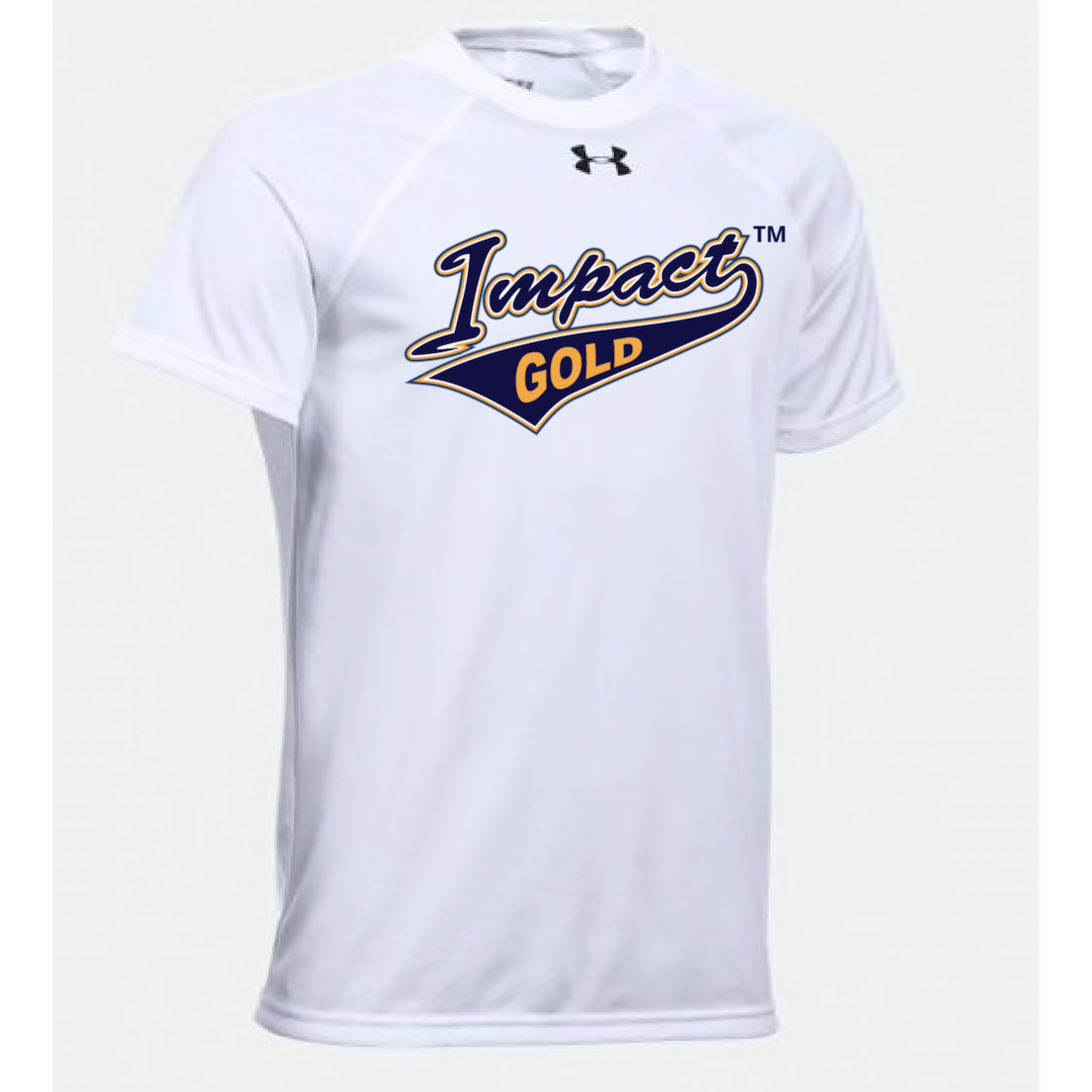 UA White Dri Fit 2.0 IMPACT GOLD FASTPITCH STORE