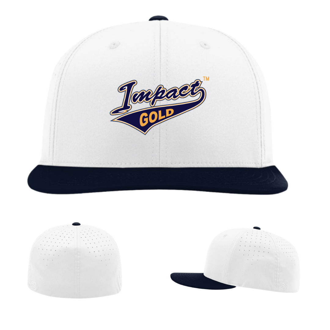 White Hat/ Navy Bill Tail Logo Performance Cap