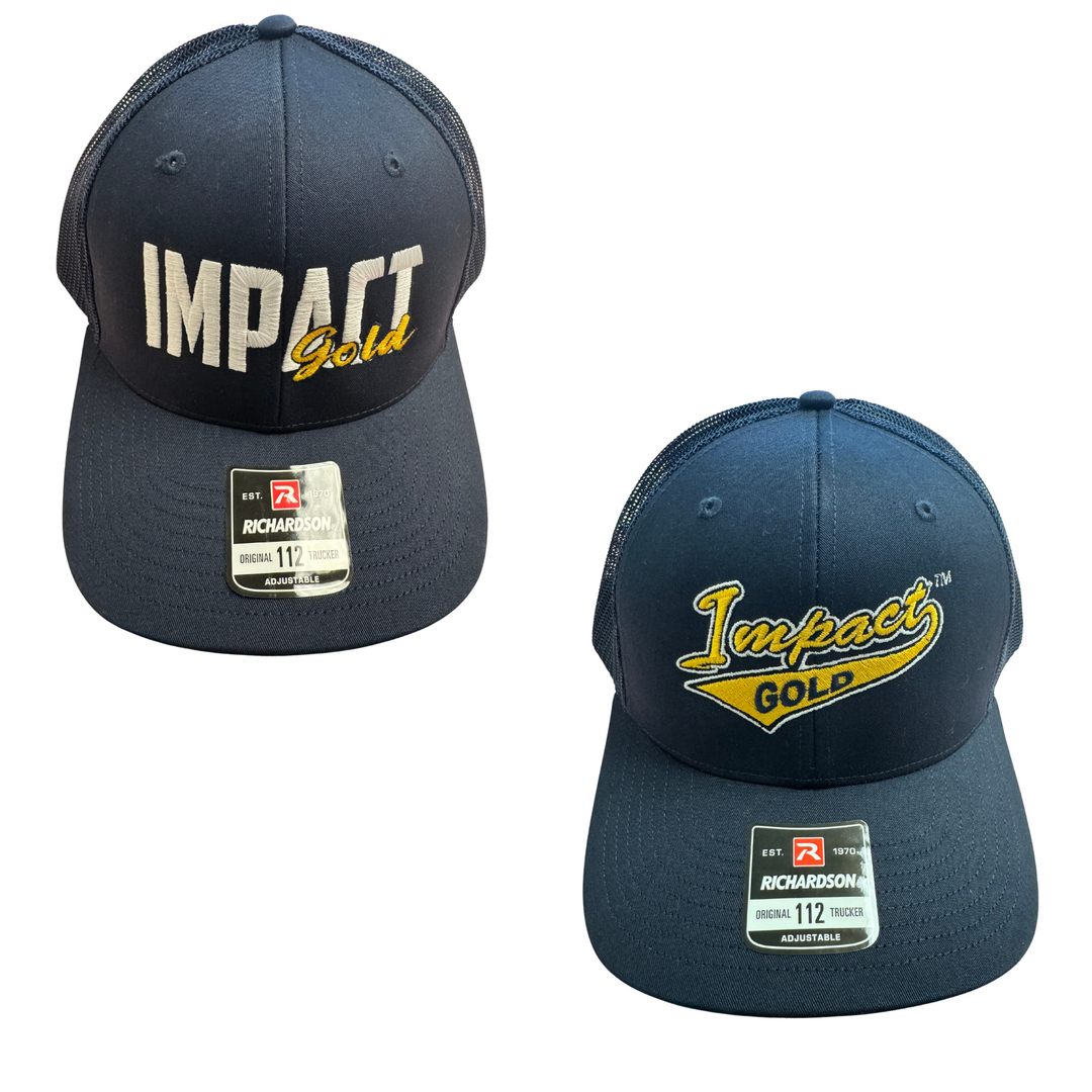 IMPACT GOLD BLOCK (NAVY) LOGO DECAL