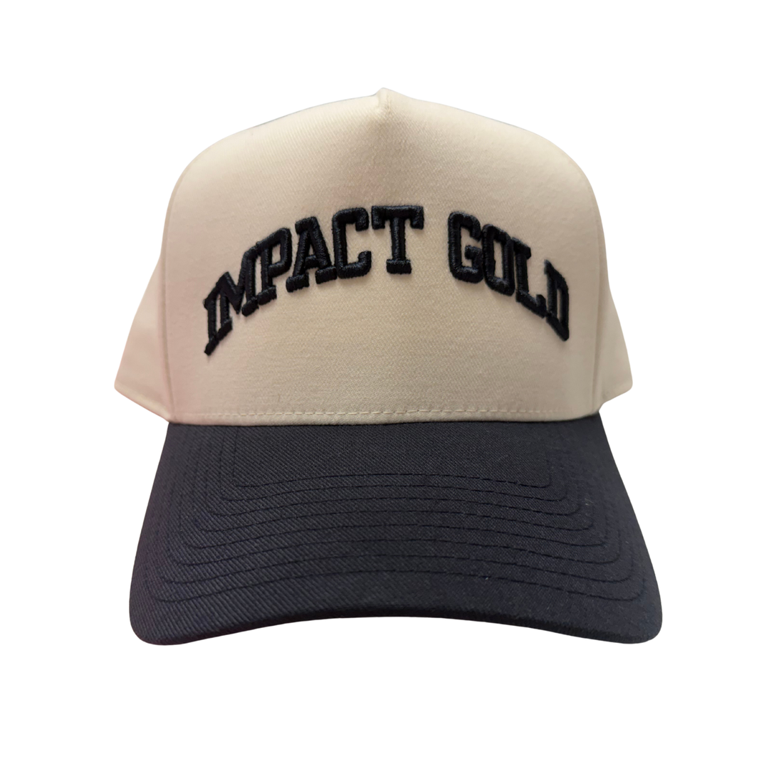 Right Side Up IMPACT GOLD Hat | Navy/ Antique White
