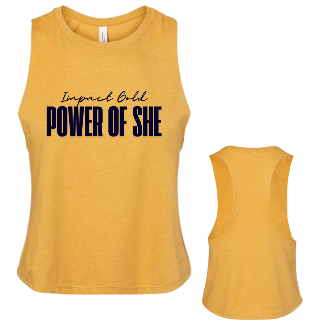 POWER OF SHE | Racerback Crop Tank
