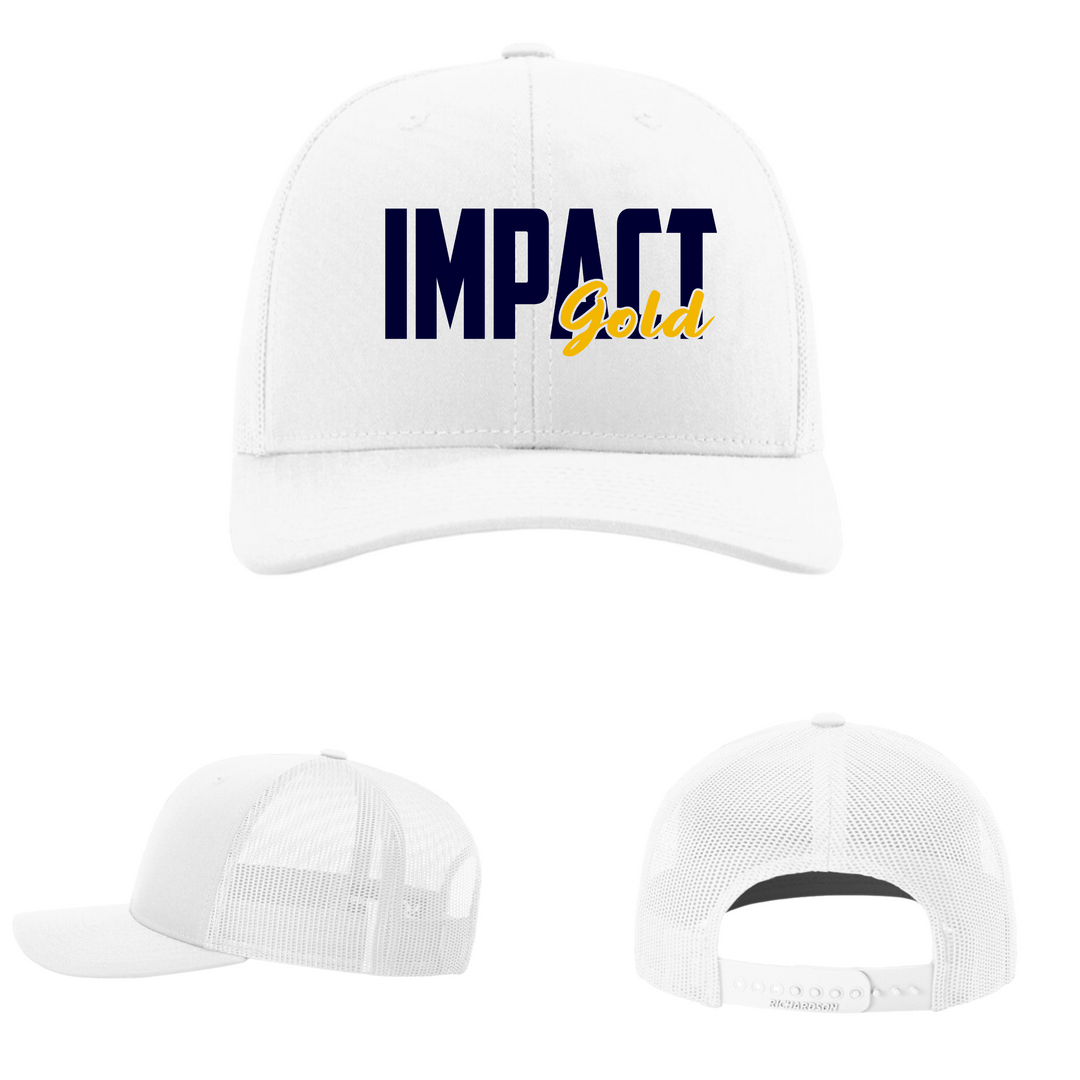 ALL WHITE IMPACT GOLD BLOCK | SNAPBACK