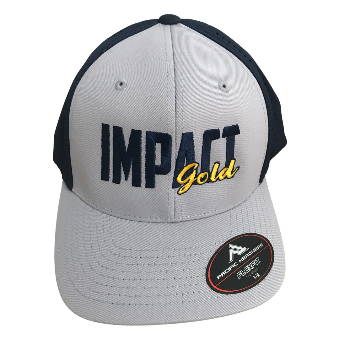 Grey Front & /Navy Back IMPACT Block Performance Hat