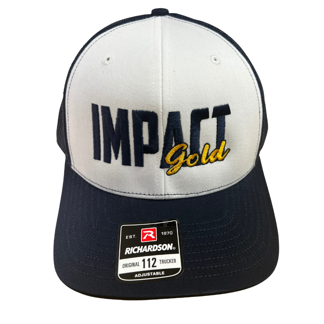 WHITE FRONT/ NAVY BACK & BILL IMPACT GOLD BLOCK | SNAPBACK