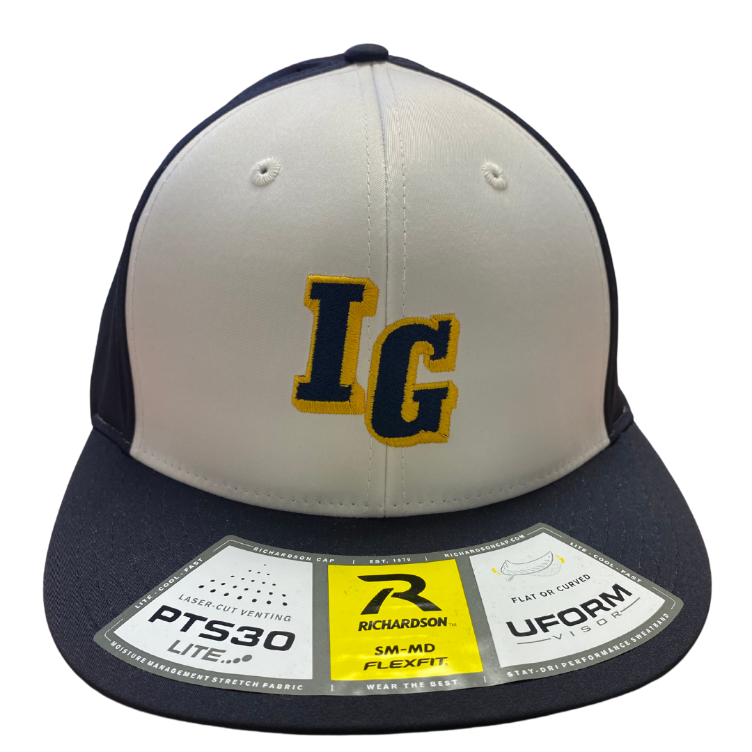 White Front /Navy Bill & Back IG PERFORMANCE HAT