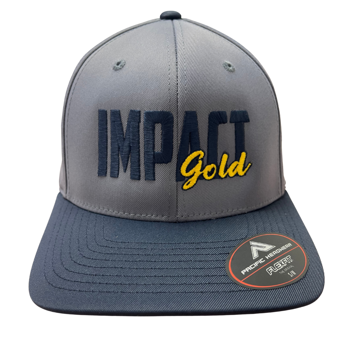Charcoal Hat/Navy Bill- IMPACT Gold Bock | Performance Hat
