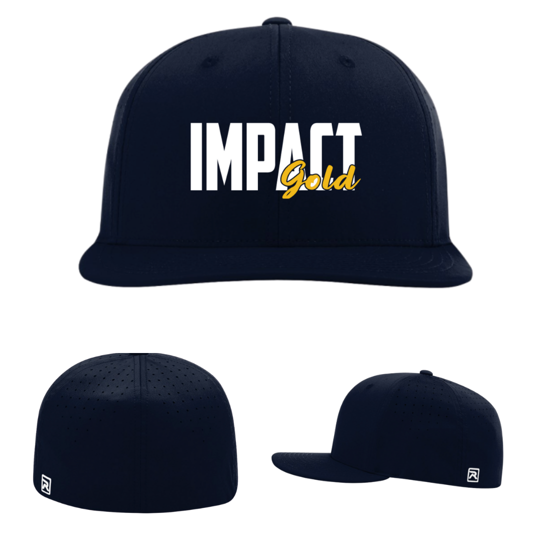 ALL Navy IMPACT GOLD BLOCK (White) Performance Hat