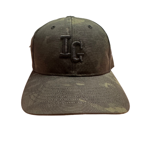 BLACK RELAXED FIT CAMO HAT | 3D IG | 2 LOGOS