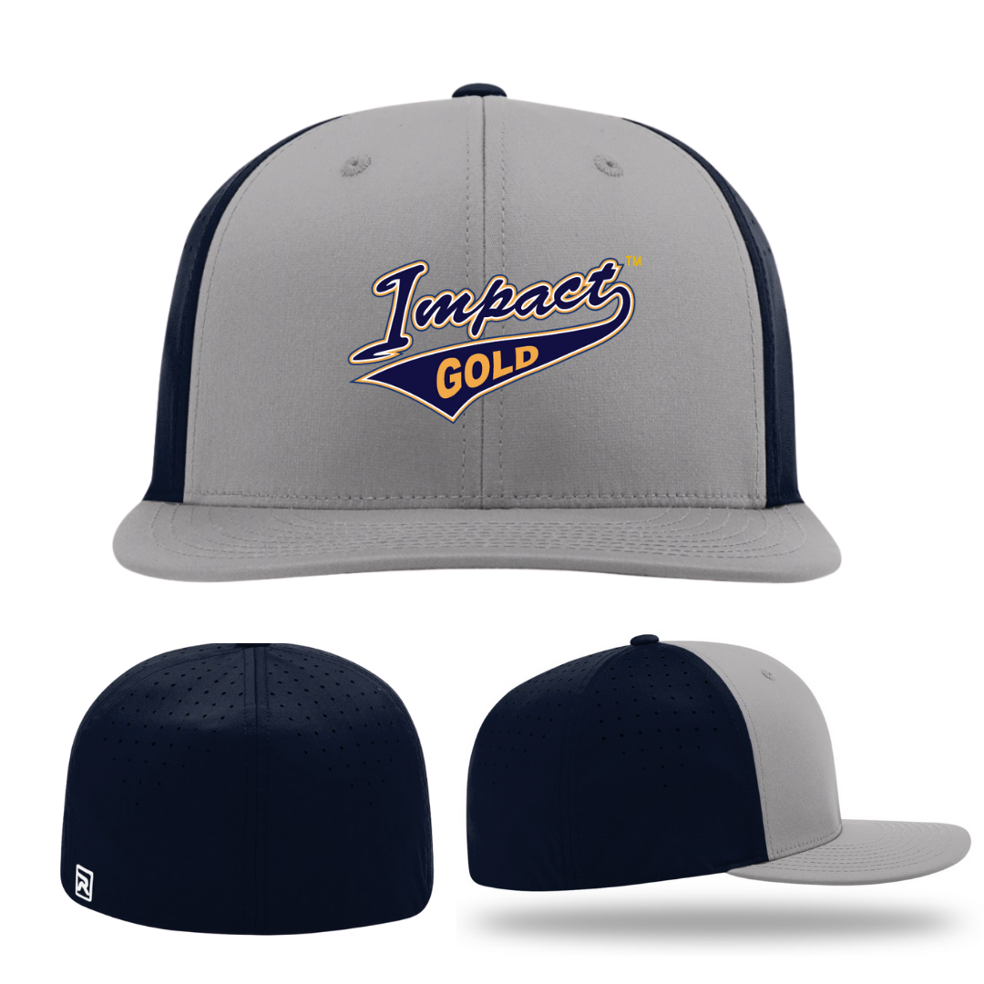 Grey Front/Navy Back Impact Gold Tail Performance Hat