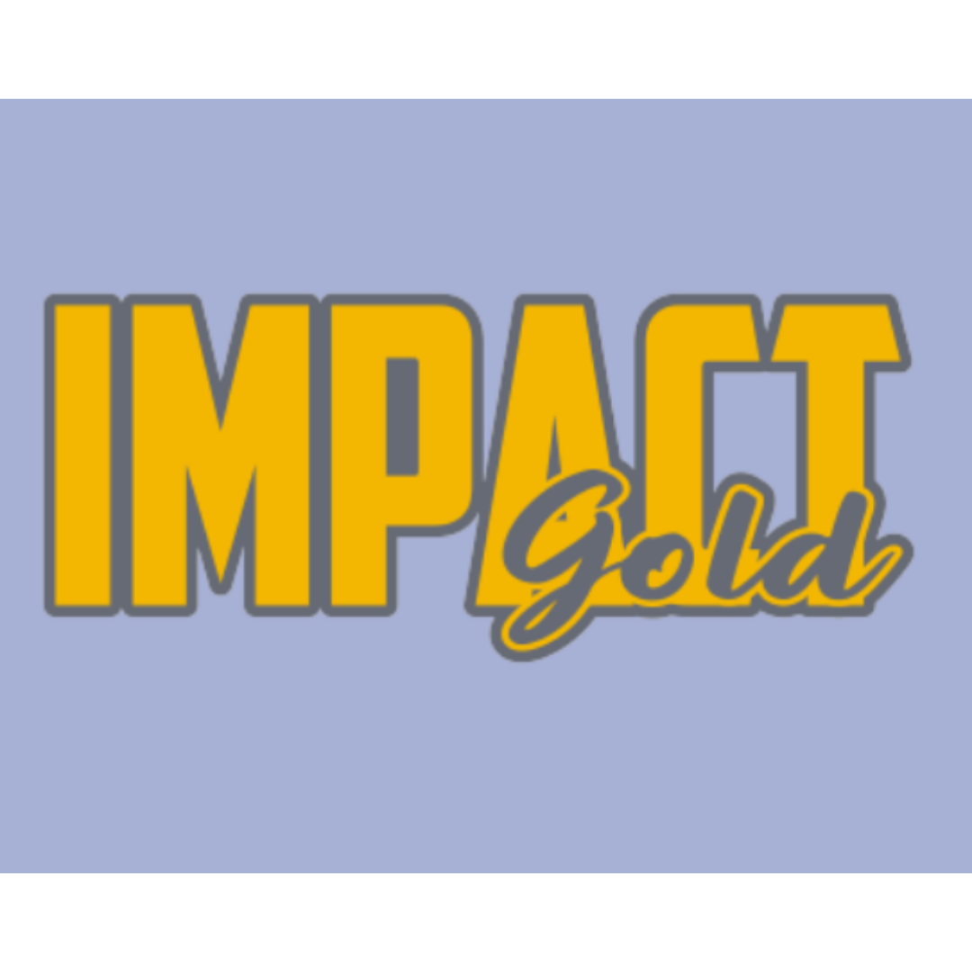 GOLD IMPACT GOLD BLOCK (CHARCOAL) LOGO DECAL