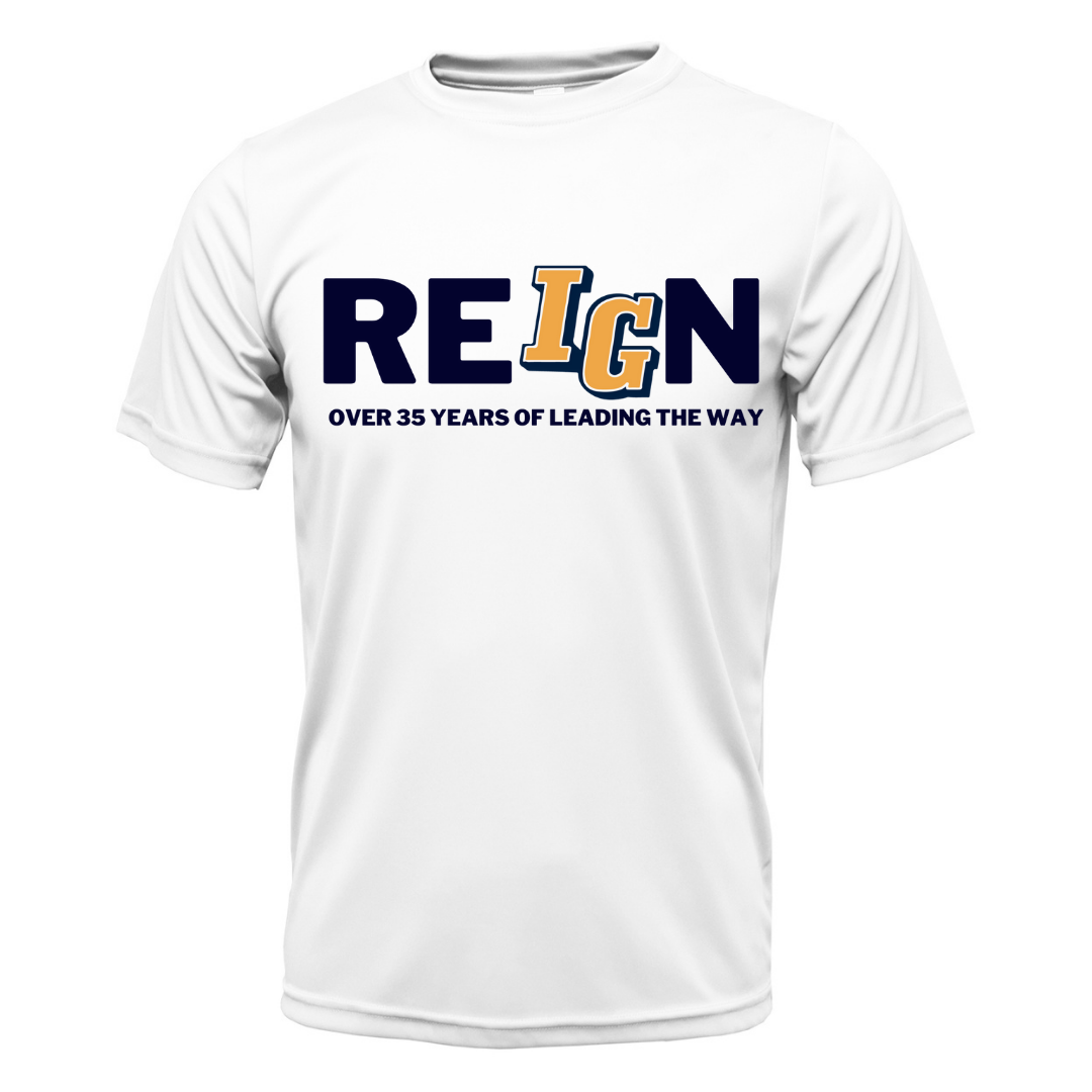 White REIGN Short Sleeve Dri-Fit Shirt