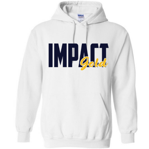 White Traditional Impact Gold BLOCK Hoodie